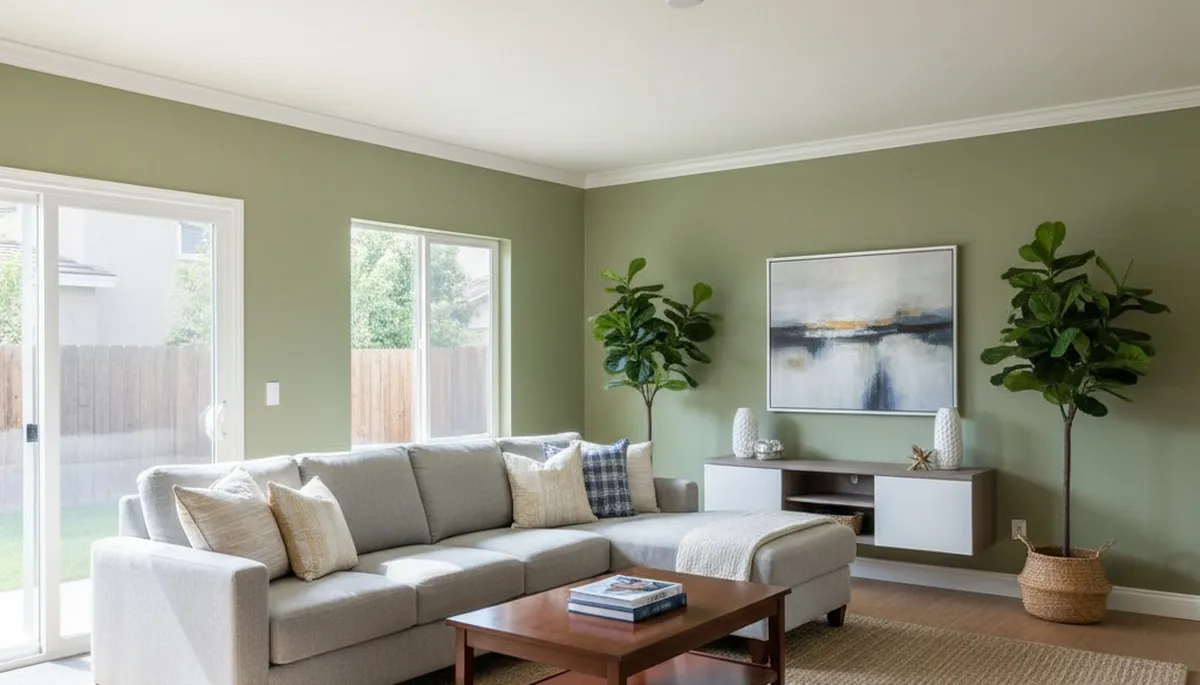 Freshly painted interior room in Escondido, CA with smooth walls and professional house painting finish