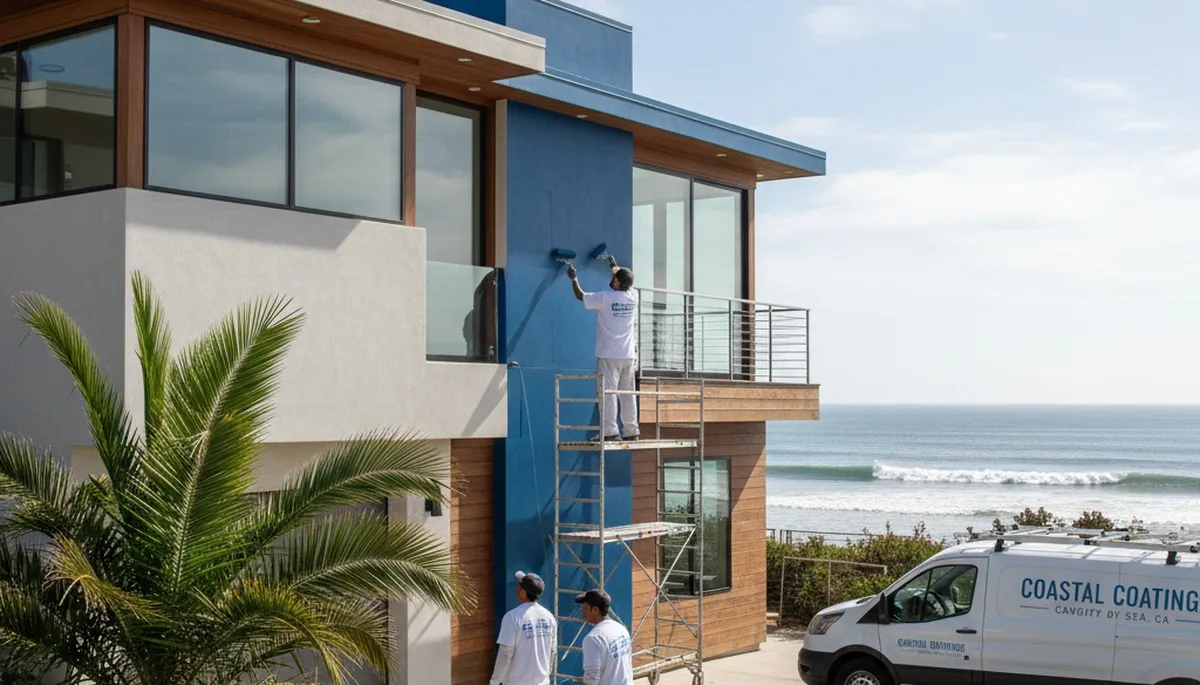 Professional house painter in Escondido, CA providing interior and exterior painting services