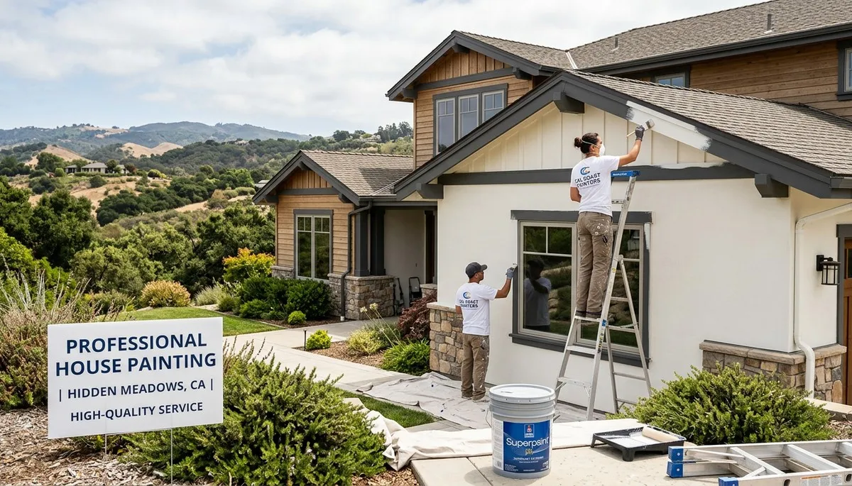 Professional house painters improving home exterior finish in Escondido, CA